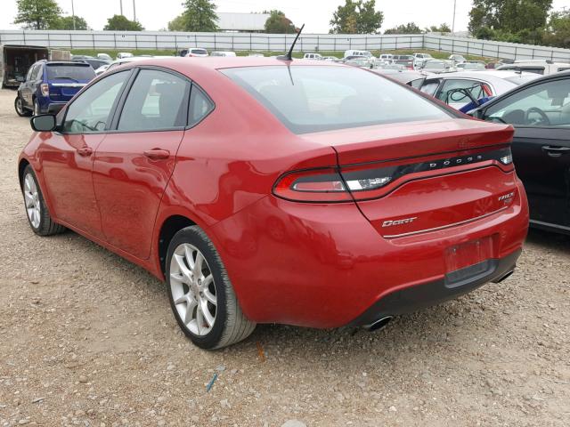 1C3CDFBH0DD136042 - 2013 DODGE DART SXT RED photo 3