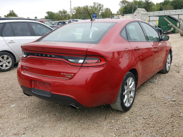 1C3CDFBH0DD136042 - 2013 DODGE DART SXT RED photo 4