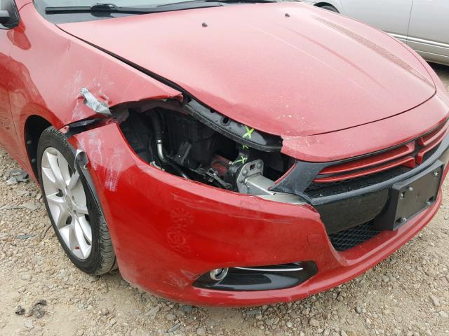 1C3CDFBH0DD136042 - 2013 DODGE DART SXT RED photo 9