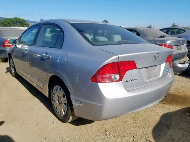 1HGFA46528L000319 - 2008 HONDA CIVIC GX SILVER photo 3