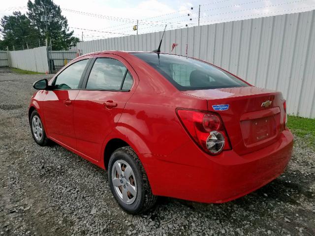 1G1JA5SG9D4201184 - 2013 CHEVROLET SONIC LS 红色 照片 3