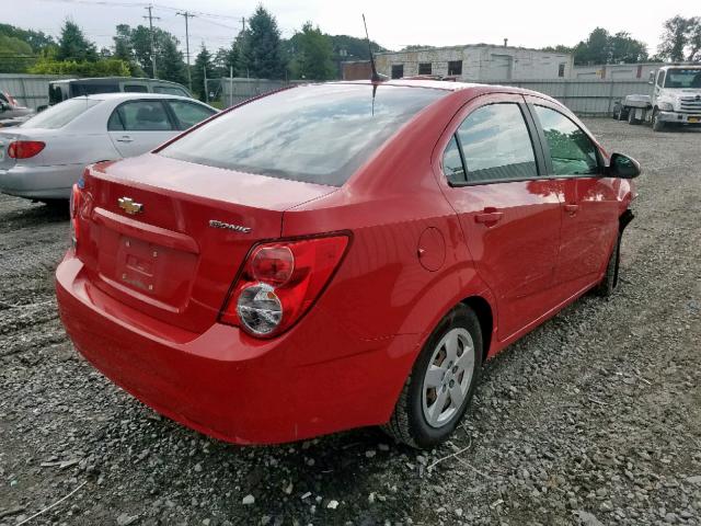 1G1JA5SG9D4201184 - 2013 CHEVROLET SONIC LS 红色 照片 4