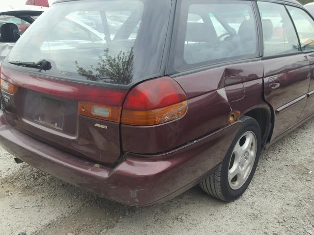 4S3BK4358X7311680 - 1999 SUBARU LEGACY L MAROON photo 10