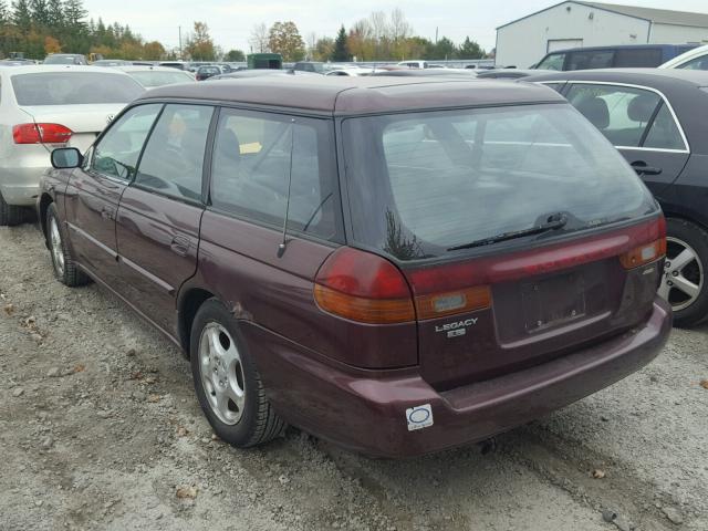 4S3BK4358X7311680 - 1999 SUBARU LEGACY L MAROON photo 3