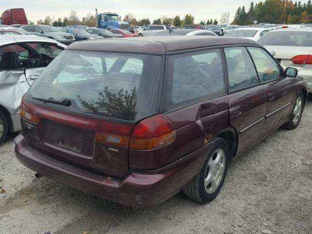 4S3BK4358X7311680 - 1999 SUBARU LEGACY L MAROON photo 4