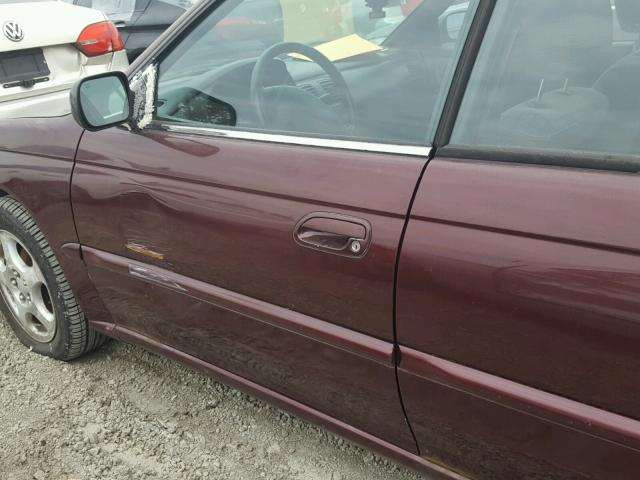 4S3BK4358X7311680 - 1999 SUBARU LEGACY L MAROON photo 9