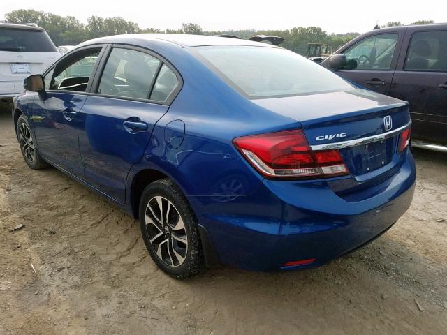 19XFB2F83DE019216 - 2013 HONDA CIVIC EX BLUE photo 3