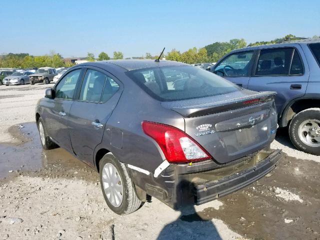 3N1CN7AP5DL839821 - 2013 NISSAN VERSA S GRAY photo 3