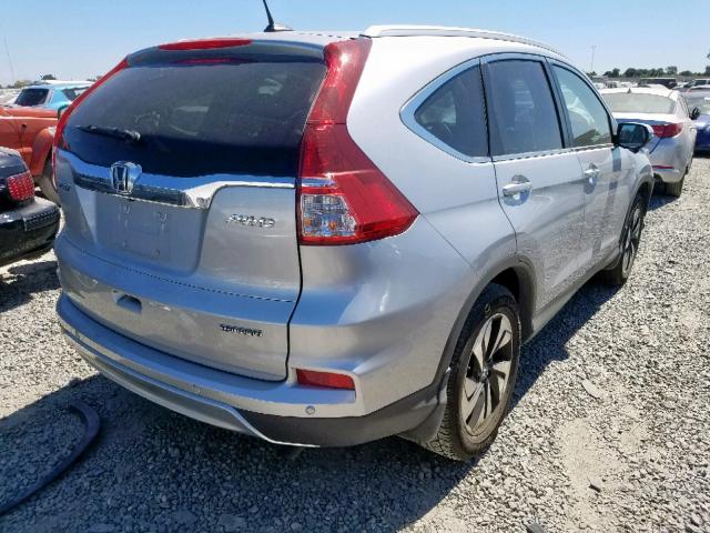 5J6RM4H91FL099029 - 2015 HONDA CR-V TOURI SILVER photo 4