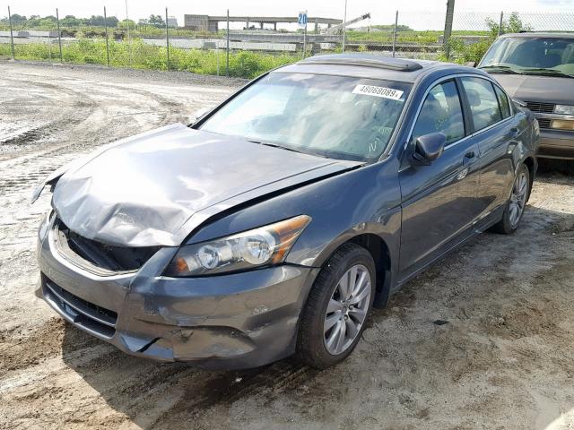 1HGCP2F87BA074564 - 2011 HONDA ACCORD EXL CHARCOAL photo 2