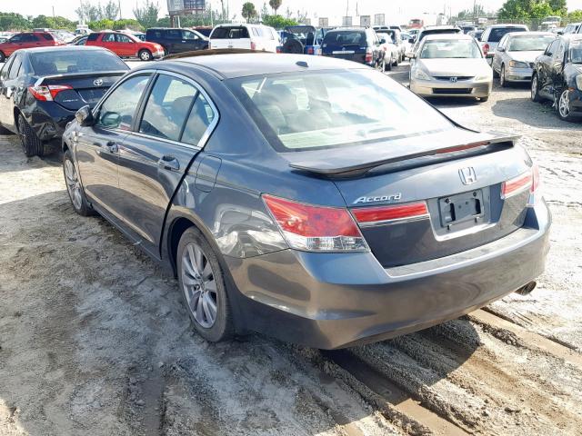 1HGCP2F87BA074564 - 2011 HONDA ACCORD EXL CHARCOAL photo 3