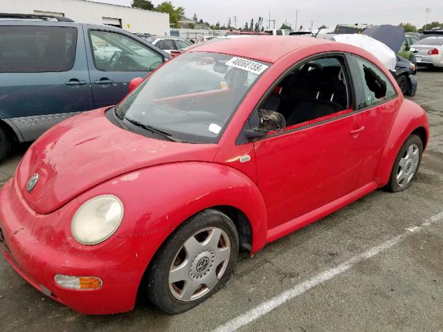3VWCC21C3XM401846 - 1999 VOLKSWAGEN NEW BEETLE წითელი ფოტო 2