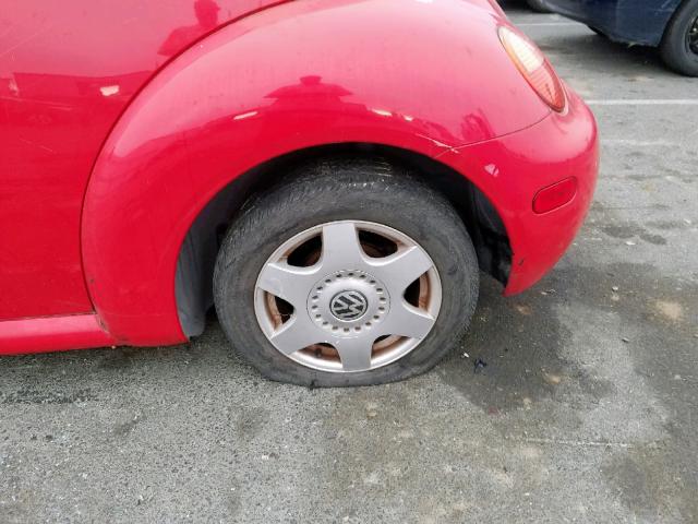 3VWCC21C3XM401846 - 1999 VOLKSWAGEN NEW BEETLE წითელი ფოტო 9