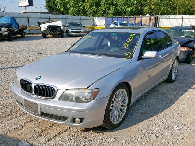 WBAHL83537DT09977 - 2007 BMW 750I SILVER photo 2