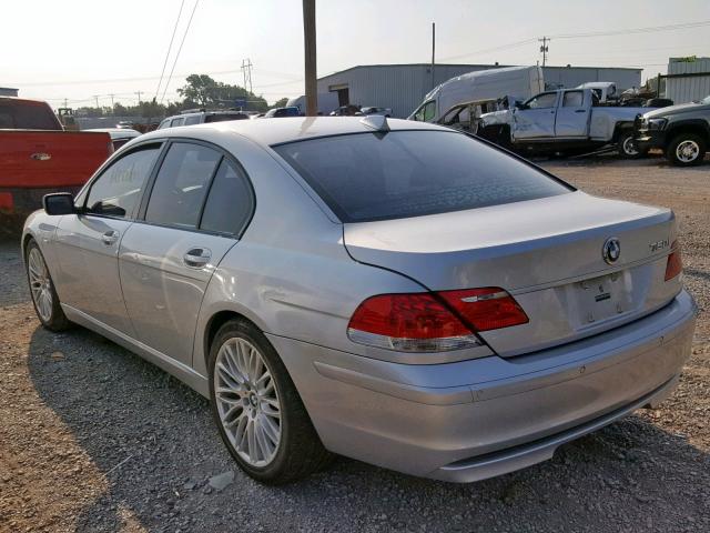 WBAHL83537DT09977 - 2007 BMW 750I SILVER photo 3