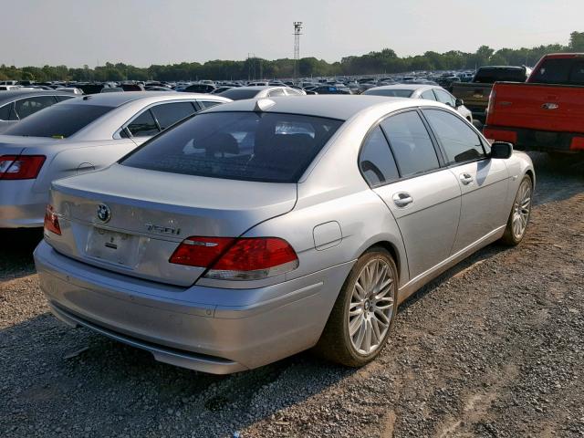 WBAHL83537DT09977 - 2007 BMW 750I SILVER photo 4