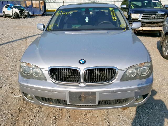 WBAHL83537DT09977 - 2007 BMW 750I SILVER photo 9