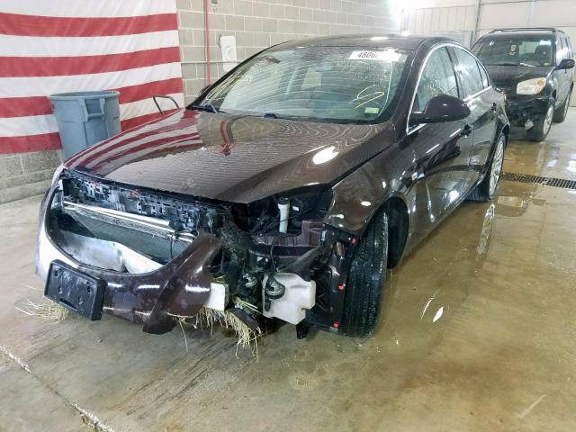 W04GR5EC6B1063664 - 2011 BUICK REGAL CXL BROWN photo 2