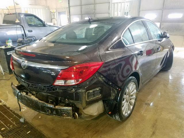 W04GR5EC6B1063664 - 2011 BUICK REGAL CXL BROWN photo 4