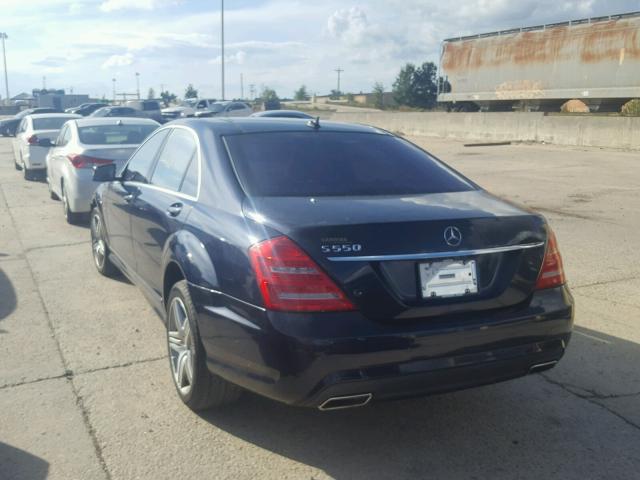 WDDNG7DB7CA472254 - 2012 MERCEDES-BENZ S 550 BLUE photo 3