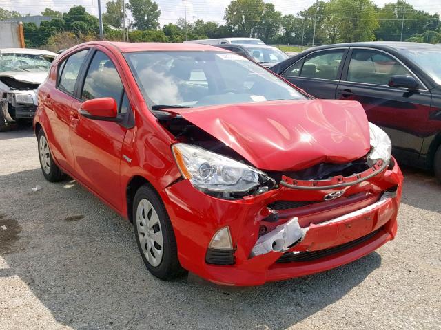 JTDKDTB32C1011831 - 2012 TOYOTA PRIUS C RED photo 1