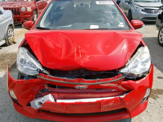 JTDKDTB32C1011831 - 2012 TOYOTA PRIUS C RED photo 7