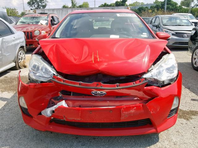 JTDKDTB32C1011831 - 2012 TOYOTA PRIUS C RED photo 9