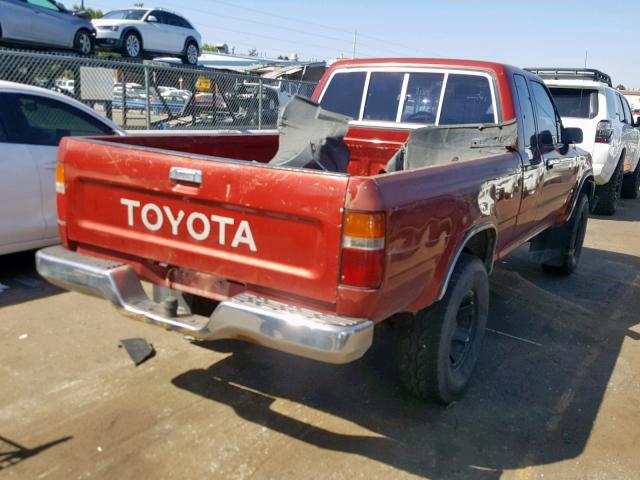 JT4VN13D9P5118072 - 1993 TOYOTA PICKUP 1/2 RED photo 4