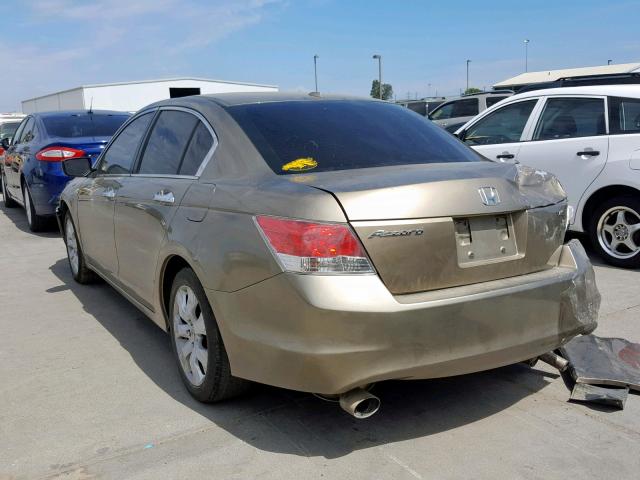 1HGCP368X9A038674 - 2009 HONDA ACCORD EXL GOLD photo 3