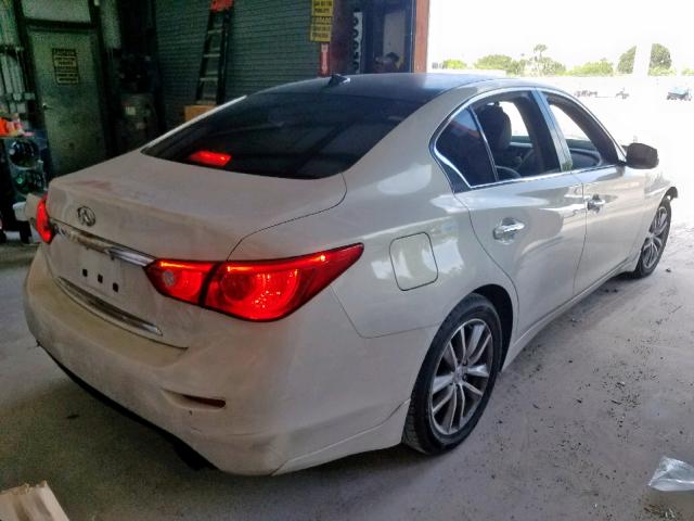 JN1BV7ARXEM704189 - 2014 INFINITI Q50 BASE WHITE photo 4