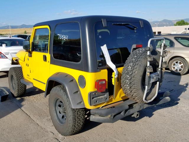 1J4FA39S45P381793 - 2005 JEEP WRANGLER X YELLOW photo 3