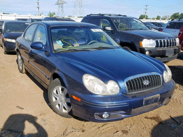 KMHWF25H04A986614 - 2004 HYUNDAI SONATA GL BLUE photo 1