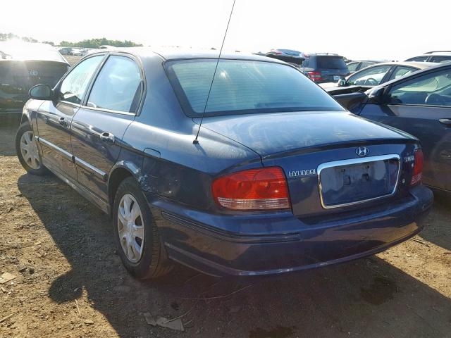 KMHWF25H04A986614 - 2004 HYUNDAI SONATA GL BLUE photo 3