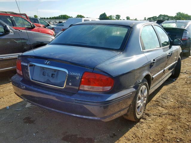 KMHWF25H04A986614 - 2004 HYUNDAI SONATA GL BLUE photo 4