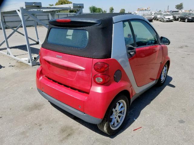 WMEEK31XX9K254444 - 2009 SMART FORTWO PAS 红色 照片 4