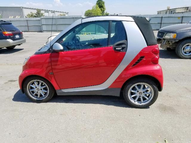 WMEEK31XX9K254444 - 2009 SMART FORTWO PAS 红色 照片 9