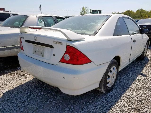 1HGEM221X5L077204 - 2005 HONDA CIVIC DX V WHITE photo 4