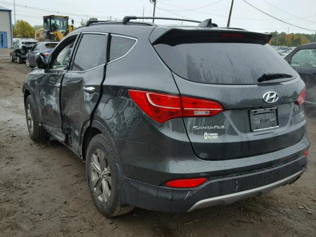 5XYZUDLB8EG172102 - 2014 HYUNDAI SANTA FE S GRAY photo 3