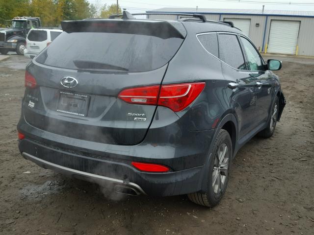 5XYZUDLB8EG172102 - 2014 HYUNDAI SANTA FE S GRAY photo 4