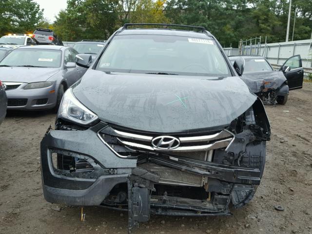 5XYZUDLB8EG172102 - 2014 HYUNDAI SANTA FE S GRAY photo 9