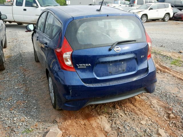 3N1CE2CP5JL356518 - 2018 NISSAN VERSA NOTE BLUE photo 3