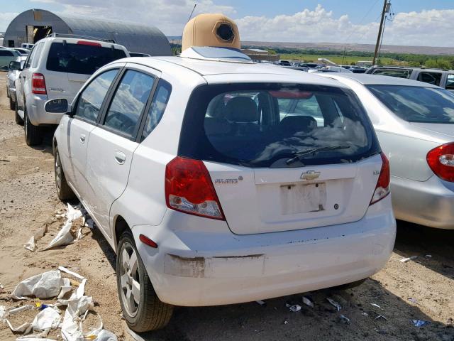 KL1TD66657B787176 - 2007 CHEVROLET AVEO BASE 白色 照片 3