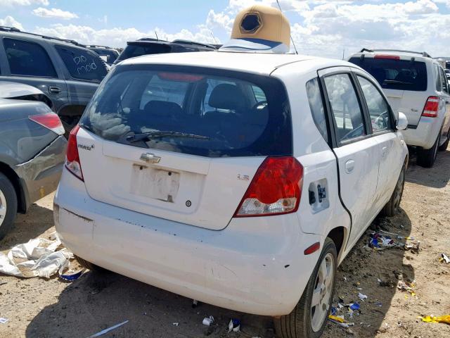KL1TD66657B787176 - 2007 CHEVROLET AVEO BASE 白色 照片 4