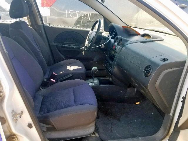 KL1TD66657B787176 - 2007 CHEVROLET AVEO BASE 白色 照片 5