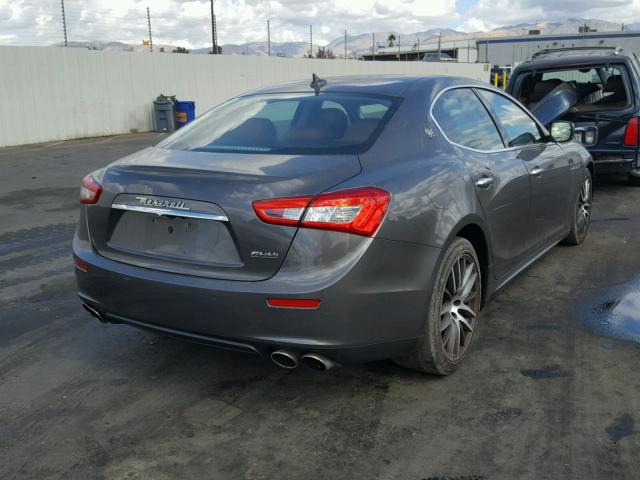 ZAM57XSA2F1146205 - 2015 MASERATI GHIBLI GRAY photo 4