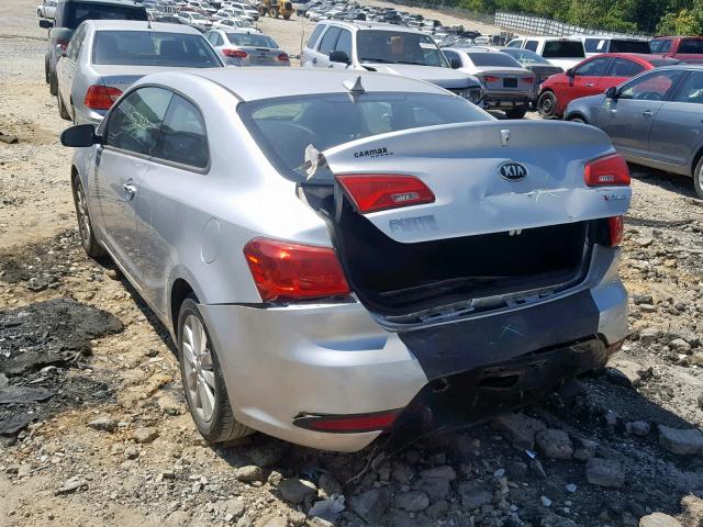 KNAFX6A86E5237628 - 2014 KIA FORTE EX SILVER photo 3