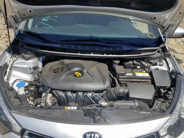 KNAFX6A86E5237628 - 2014 KIA FORTE EX SILVER photo 7