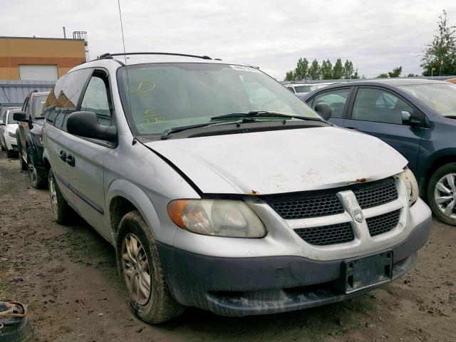 1D4GP25R23B125073 - 2003 DODGE CARAVAN SE SILVER photo 1