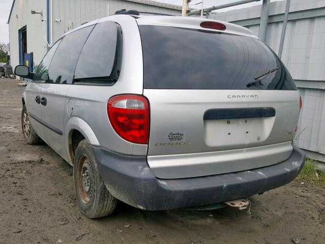 1D4GP25R23B125073 - 2003 DODGE CARAVAN SE SILVER photo 3