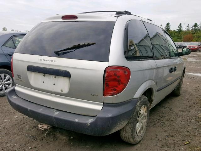 1D4GP25R23B125073 - 2003 DODGE CARAVAN SE SILVER photo 4